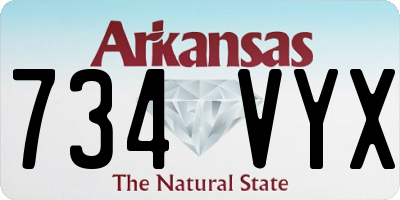 AR license plate 734VYX