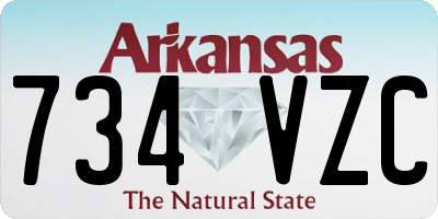 AR license plate 734VZC