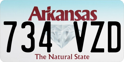 AR license plate 734VZD