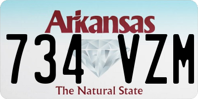 AR license plate 734VZM