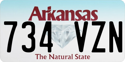 AR license plate 734VZN