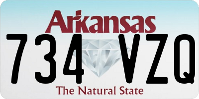 AR license plate 734VZQ