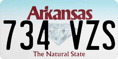 AR license plate 734VZS