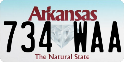 AR license plate 734WAA
