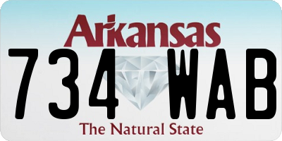 AR license plate 734WAB