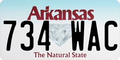 AR license plate 734WAC