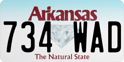 AR license plate 734WAD