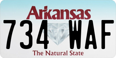 AR license plate 734WAF