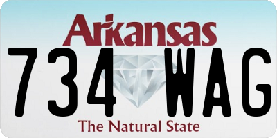 AR license plate 734WAG