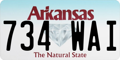 AR license plate 734WAI