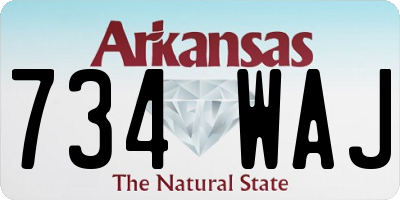 AR license plate 734WAJ
