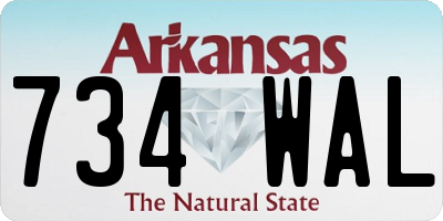 AR license plate 734WAL