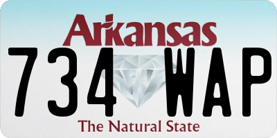 AR license plate 734WAP