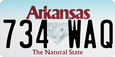 AR license plate 734WAQ