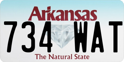 AR license plate 734WAT