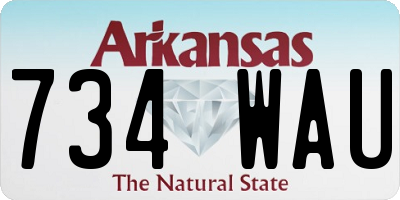 AR license plate 734WAU