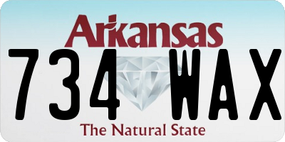 AR license plate 734WAX