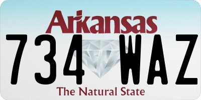 AR license plate 734WAZ