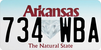 AR license plate 734WBA