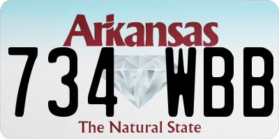 AR license plate 734WBB