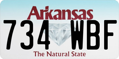 AR license plate 734WBF