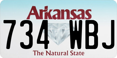AR license plate 734WBJ