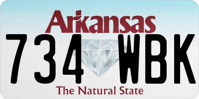 AR license plate 734WBK