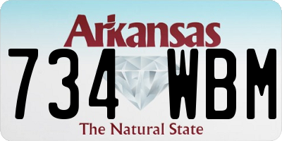 AR license plate 734WBM