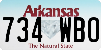 AR license plate 734WBO