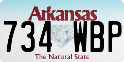 AR license plate 734WBP