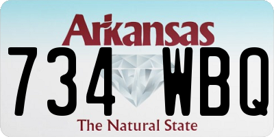 AR license plate 734WBQ