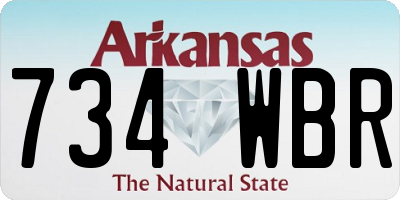 AR license plate 734WBR