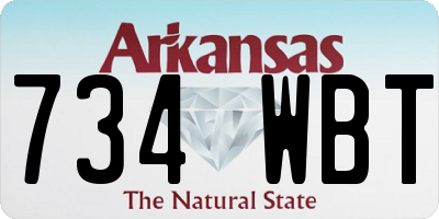 AR license plate 734WBT
