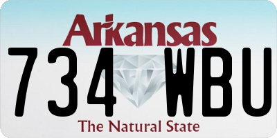 AR license plate 734WBU