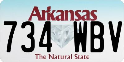 AR license plate 734WBV