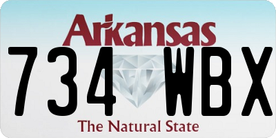 AR license plate 734WBX