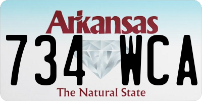 AR license plate 734WCA