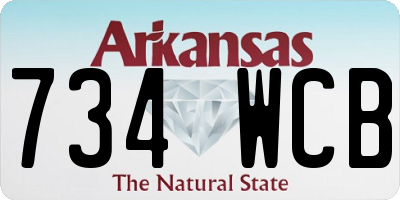 AR license plate 734WCB