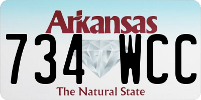 AR license plate 734WCC
