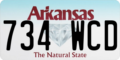 AR license plate 734WCD