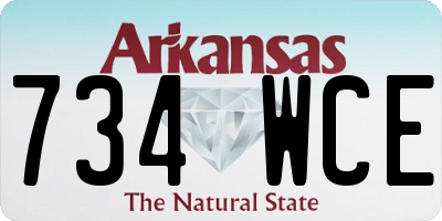 AR license plate 734WCE