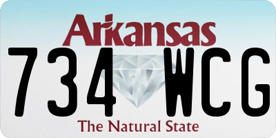 AR license plate 734WCG