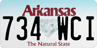 AR license plate 734WCI