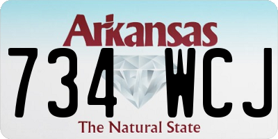 AR license plate 734WCJ