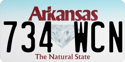 AR license plate 734WCN