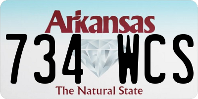 AR license plate 734WCS