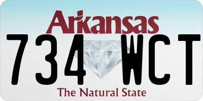 AR license plate 734WCT
