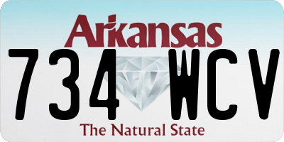 AR license plate 734WCV