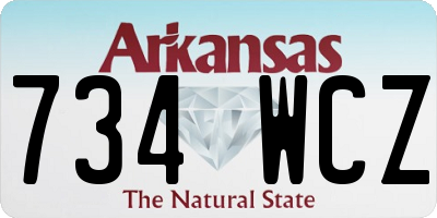 AR license plate 734WCZ