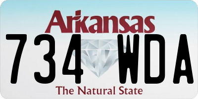 AR license plate 734WDA